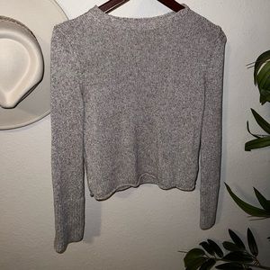 XS Cropped Knit Sweater